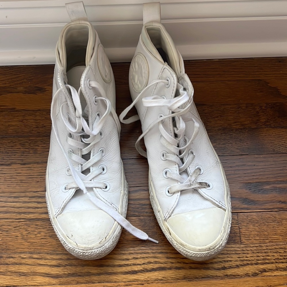 High top leather converse